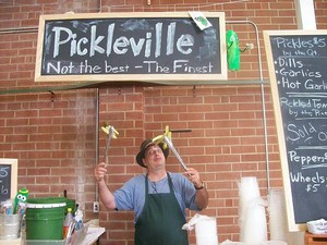 Bill Averbach and Pickleville Kosher Style Pickles Not the Best - the Finest pickles green tomatoes jalapenos salsas